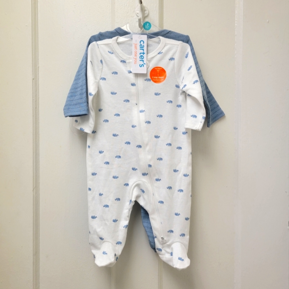 NEW! Carter's Infant 2 PIECE SET PAJAMA Onesies